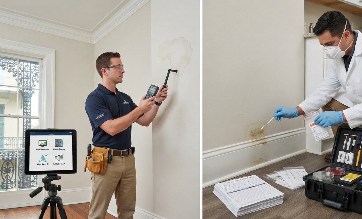 Mold Inspection vs. Mold Testing