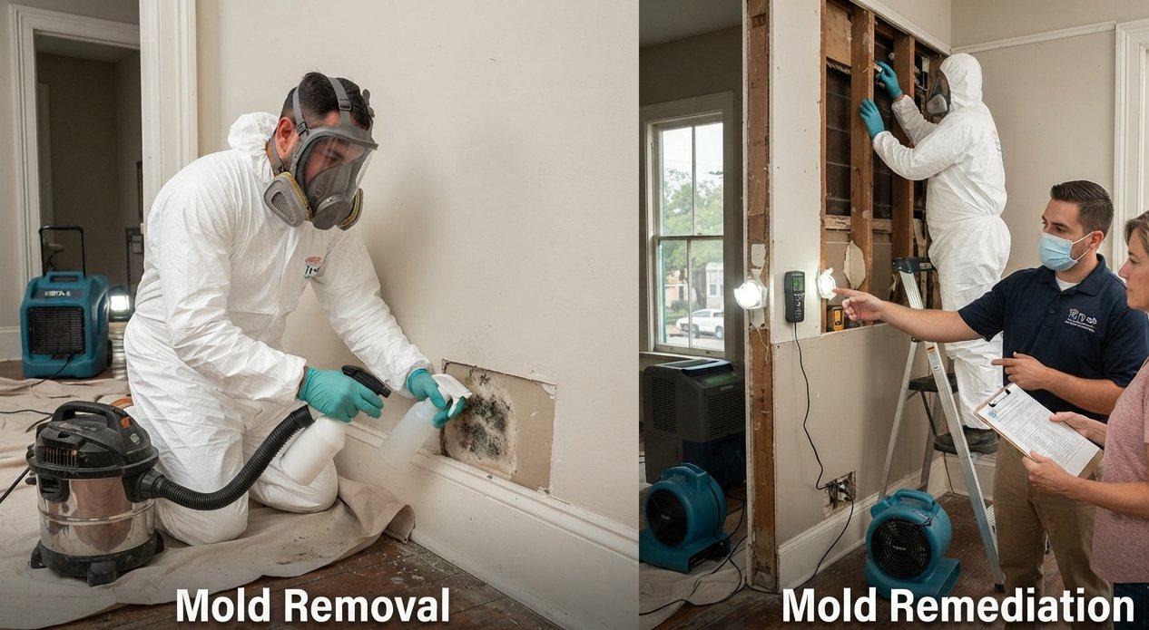 Mold Removal vs. Mold Remediation